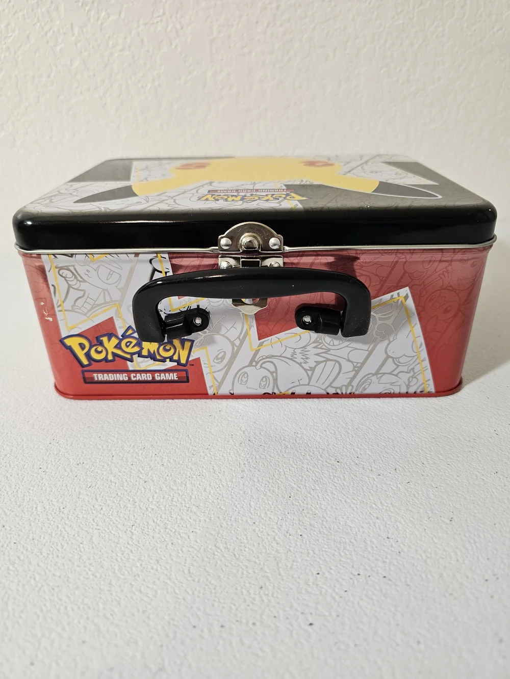 Pokémon Metal Lunchbox Tin Pikachu 25 Train On Handle Latch Closure